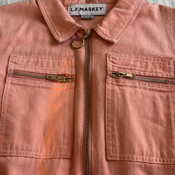 L.F. Markey Danny Playsuit in Coral Pink US 2 - Picture 6 of 10